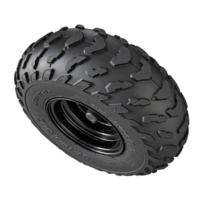 Trailmaster Tire/Wheel Assembly 20x7x8, Front, Right (Passenger), Black Wheel, Knobby Tread for Blazer 150 / 200 - 6000097250G000