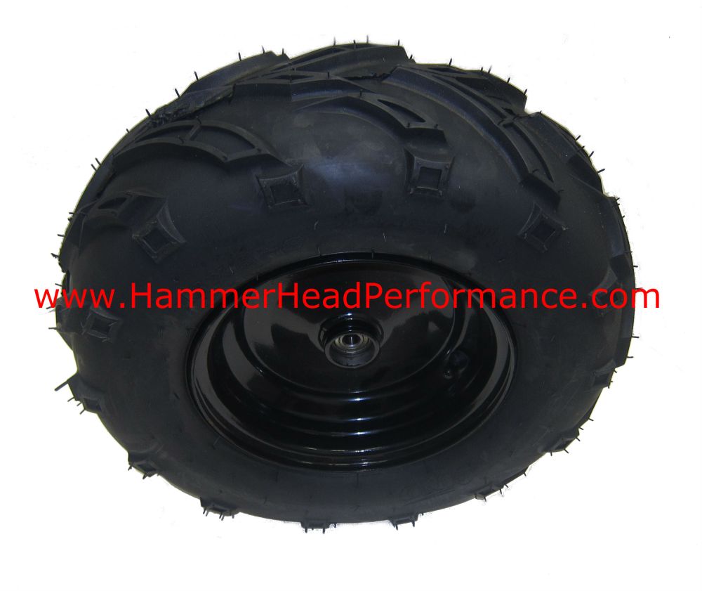 6.000.309, Left Front Tire/Wheel Assy (black) - Mudhead / 208R 6.000.309, Left Front Tire/Wheel Assy (black) - Mudhead / 208R