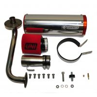 HammerHead High-Performance Exhaust Kit with Intake, UNI Filter and Jets for 150cc, GY6 