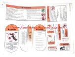 Hammerhead Decal / Sticker, Warning Label Set of 11 Stickers - 13-1210-01 replaces 13-1210-00