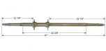 Hammerhead Axle, Rear for 150cc (prior to 2012) - 8.010.057B replaces 8.010.057, 8.010.057-B