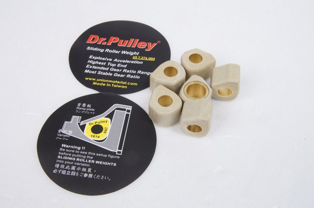 Dr Pulley 8gm 18x14 Sliding Roller Weights for Scooters WITH 150cc GY6 Motors